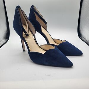 Jessica Simpson Navy Blue Suede High Heels Size 7.5